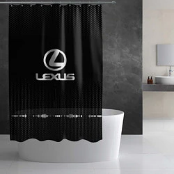Шторка для душа Lexus: Black Abstract, цвет: 3D-принт — фото 2