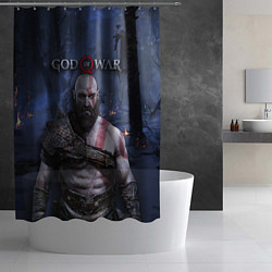 Шторка для душа God of War: Kratos, цвет: 3D-принт — фото 2