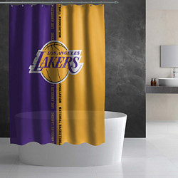 Шторка для душа NBA: LA Lakers, цвет: 3D-принт — фото 2