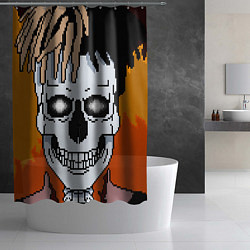 Шторка для душа XXXtentacion Skull, цвет: 3D-принт — фото 2