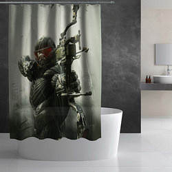 Шторка для душа Crysis Soldier, цвет: 3D-принт — фото 2