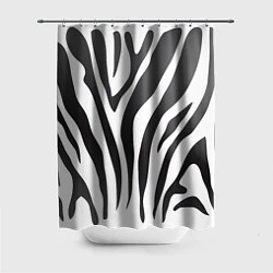 Шторка для душа Африканская зебра, цвет: 3D-принт