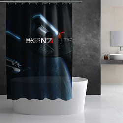 Шторка для душа Mass Effect N7, цвет: 3D-принт — фото 2