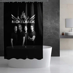 Шторка для душа Nickelback Band, цвет: 3D-принт — фото 2