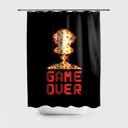 Шторка для душа Game over - atomic explosion, цвет: 3D-принт