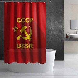 Шторка для душа СССР - серп молот, цвет: 3D-принт — фото 2