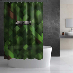 Шторка для душа MINECRAFT FOREST, цвет: 3D-принт — фото 2