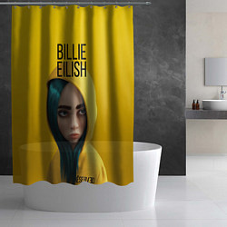 Шторка для душа BILLIE EILISH: Yellow Girl, цвет: 3D-принт — фото 2