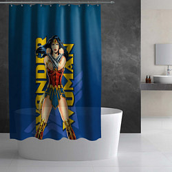 Шторка для душа Wonder Woman, цвет: 3D-принт — фото 2