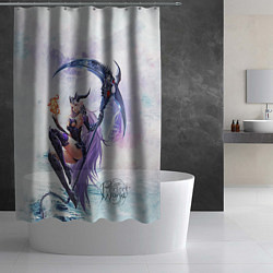 Шторка для душа Shadow class girl, цвет: 3D-принт — фото 2