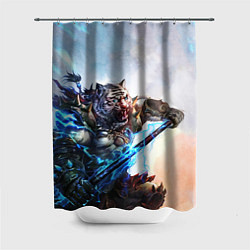 Шторка для душа Warrior Zoomorph, цвет: 3D-принт