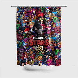 Шторка для душа BRAWL STARS CROW, цвет: 3D-принт