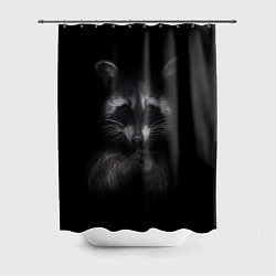Шторка для душа Енот, цвет: 3D-принт