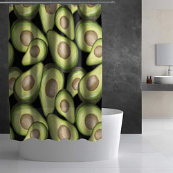 Шторка для душа Avocado background, цвет: 3D-принт — фото 2