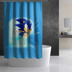 Шторка для душа Sonic, цвет: 3D-принт — фото 2