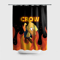 Шторка для душа BRAWL STARS CROW, цвет: 3D-принт