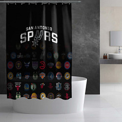 Шторка для душа San Antonio Spurs 2, цвет: 3D-принт — фото 2