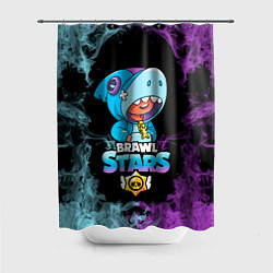 Шторка для душа Brawl Stars Leon Shark, цвет: 3D-принт