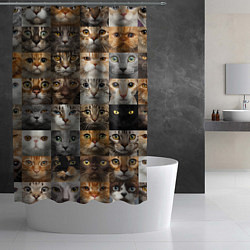 Шторка для душа КОТОПАТТЕРН, цвет: 3D-принт — фото 2