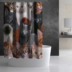 Шторка для душа КОТЯТКИ, цвет: 3D-принт — фото 2