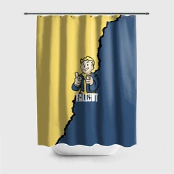 Шторка для душа Fallout logo boy, цвет: 3D-принт