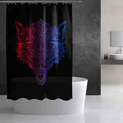 Шторка для душа Wolf art, цвет: 3D-принт — фото 2