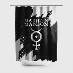 Шторка для душа MARILYN MANSON М МЭНСОН, цвет: 3D-принт