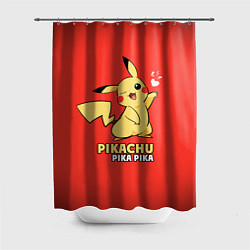 Шторка для душа Pikachu Pika Pika, цвет: 3D-принт