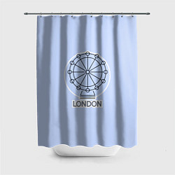 Шторка для душа Лондон London Eye, цвет: 3D-принт