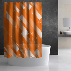 Шторка для душа Оранжевый градиент, цвет: 3D-принт — фото 2