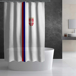 Шторка для душа Сборная Сербии, цвет: 3D-принт — фото 2