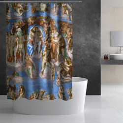 Шторка для душа Микеланджело страшный суд, цвет: 3D-принт — фото 2