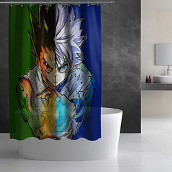 Шторка для душа Киллуа золдик и Гон хантер, цвет: 3D-принт — фото 2