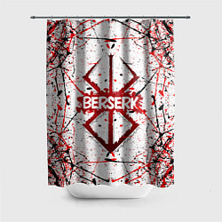 Шторка для душа БЕРСЕРК рваный лого, цвет: 3D-принт