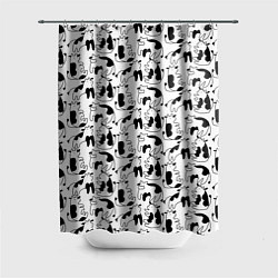 Шторка для душа Коровы, цвет: 3D-принт
