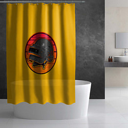 Шторка для душа Шлем Пабг, цвет: 3D-принт — фото 2