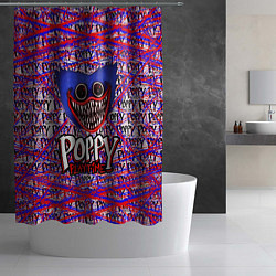 Шторка для душа Huggy Wuggy: Poppy Pattern, цвет: 3D-принт — фото 2