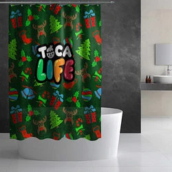 Шторка для душа Toca Boca New Year, цвет: 3D-принт — фото 2