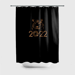 Шторка для душа 2022 Tiger Bronze Theme, цвет: 3D-принт