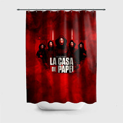 Шторка для душа БУМАЖНЫЙ ДОМ - LA CASA DE PAPEL - BELLA CIAO, цвет: 3D-принт