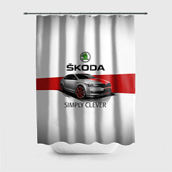 Шторка для душа Skoda Rapid Sport, цвет: 3D-принт