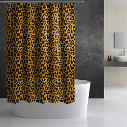Шторка для душа Леопард Leopard, цвет: 3D-принт — фото 2