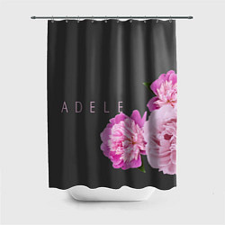 Шторка для душа Пионы Adele, цвет: 3D-принт