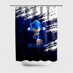Шторка для душа Sonic со скоростью звука, цвет: 3D-принт