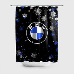 Шторка для душа НОВОГОДНИЙ БМВ НОВЫЙ ГОД BMW, цвет: 3D-принт