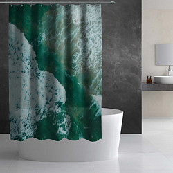 Шторка для душа Морская пена, цвет: 3D-принт — фото 2