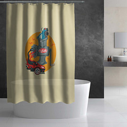 Шторка для душа Автотюнинг, цвет: 3D-принт — фото 2