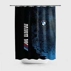 Шторка для душа BMW M Series Синий Гранж, цвет: 3D-принт