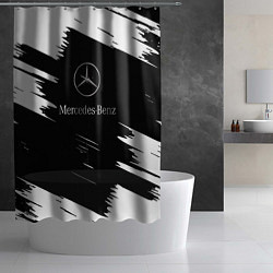 Шторка для душа Mercedes-Benz Текстура, цвет: 3D-принт — фото 2