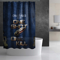 Шторка для душа One Shot One Kill CS GO, цвет: 3D-принт — фото 2